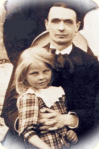 Waldorf Education, Rudolf Steiner Education - Rudolf Steiner and a girl - Picture somewhat manipulated from a book cover