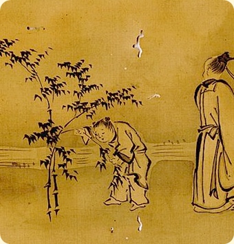 Yukinobu?. Seven sages of the Bamboo Grove. From the Edo period (1800s or earlier). Detail.