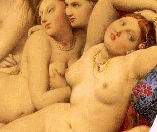 Ingres, Turkish Bath, detail