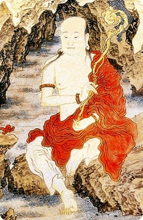 Buddhist Arhat by Jin Tingbiao, d. 1767, modified section