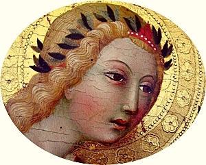 Sano di Pietr. Angel. Avignon, 1430-40. Detail.