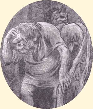 Drawing by Erik Werenskiold. Section