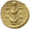 Essence remedies and Silphion cyrenaiucum on a Cyrenean gold drachme