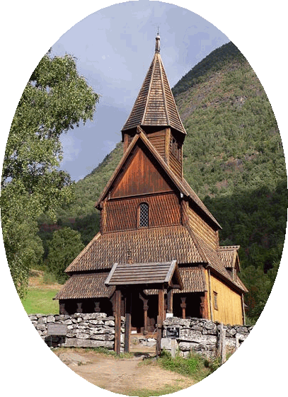 Urnes stavkyrkje, frå 11-1200-talet, verdsarv verna av Unesco
