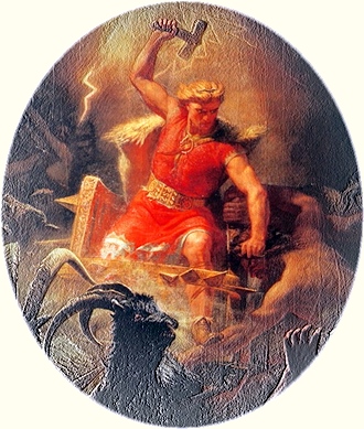 Thor of Norse mythology. 