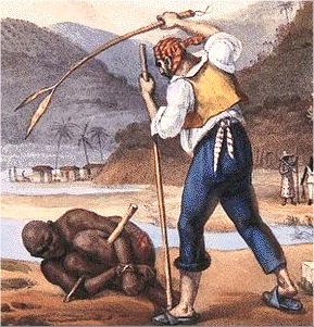Slavery in Brazil, by Jean-Baptiste Debret (1768-1848). Detail.