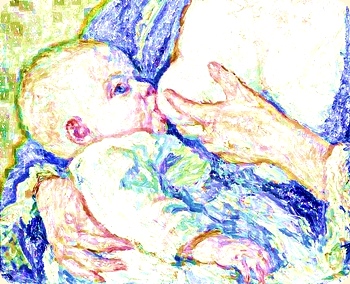 Gari Melchers. Mother and Child, c.1920. Modified section