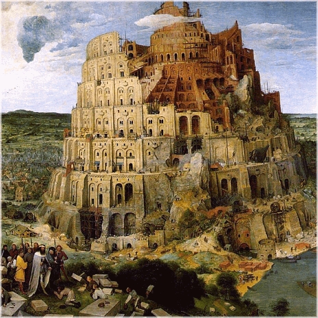 Peter Bruegel the older: Tower of Babel. 1563. Section.