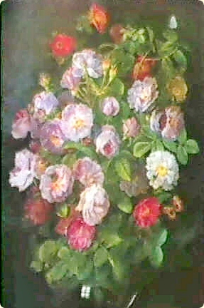 Gottfried W. Völcher. Great bouquet of flowers in a vase. 1818.