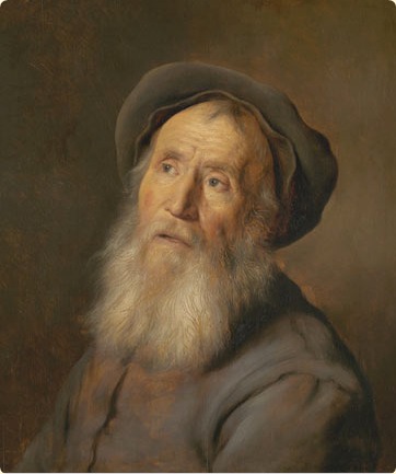 Bearded Man with a Beret, painting, circa 1630 by Jan Lievens (1607-1674)