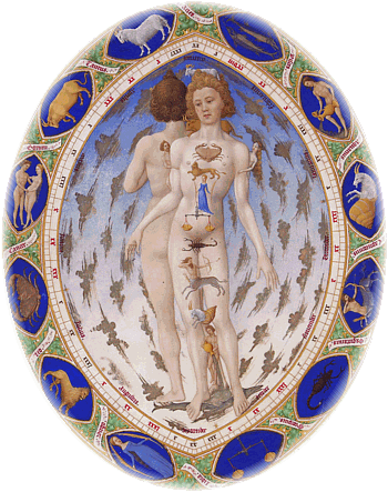 Étoile sagesse, fronted by Limbourg brothers, Paul, Hermann and Jean. Les Très Riches Heures du duc de Berry. Section.