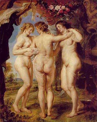 Sir Peter Paul Rubens. Three Graces. c.1620.