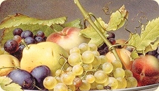 Johann Wilhelm Preyer: Früchte auf einer Porzellanschale, Düsseldorf 1832. Section