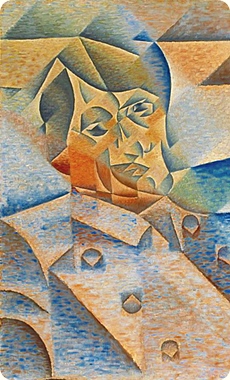 Juan Gris, Portrait of Pablo Picasso. Modifisert utsnitt.