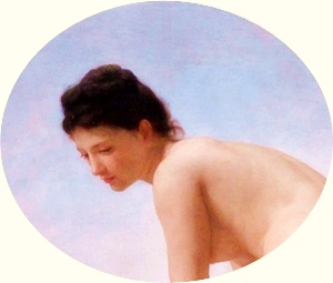 The Bathers, 1884, by William-Adolphe Bouguereau. Modified section
