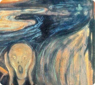 Oslo fjord. Section of the Scream by Edvard Munch, 1895.