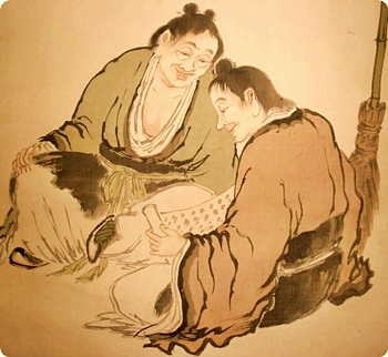 Kokkan Otake. Kanzan and Jyuttoku, a symbolic theme in Zen art
