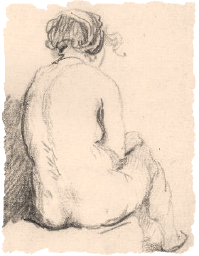 REMBANDT WORKSHOP. SEATED NUDE.