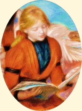 Renoir. La Lecture, 1889. Section.