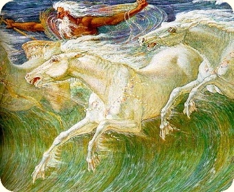 Walter Crane. Neptune's Horses. 1892. Section.