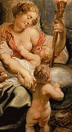 Peter Paul Rubens. Charity. Detail