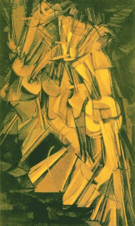 MARCEL DUCHAMP. NUDE DESCENDING A STAIRCASE No 2, 1912. - Adjusted colours.