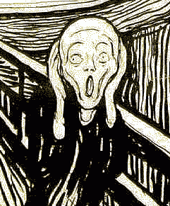 the scream by munch, detail
