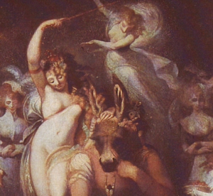 Henry Fuseli. Titania and Bottom. Ca. 1780-90. Detail