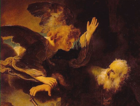 Rembrandt. Abraham and Isaac. Detail 1634.