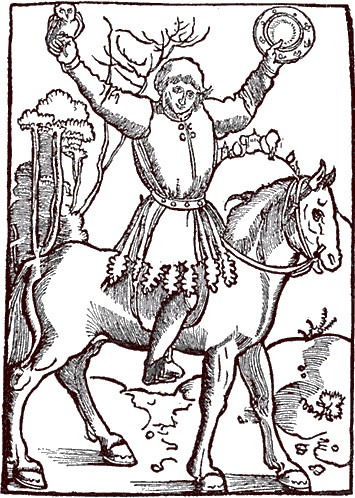 Till Uglespegel, Tyll Owlglass, or Till Eulenspiegel, legendarisk, tysk skjemtegauk frå 1300-talet.