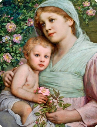 Gabriel von Max: Madonna of the Roses. Mod. section.