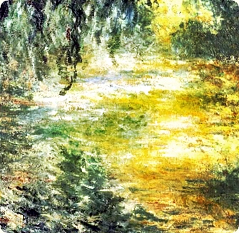 Ivar Aasen Norske ordspråk ordsprog ordtak i utval og modifisert utsnitt av Claude Monet - Rainy morning on the Seine