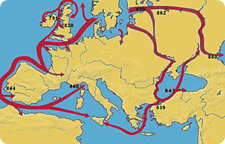 Viking Raid Routes