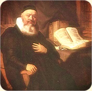 Rembrandt. Portrait of Johannes Elison, minister. Modified section.