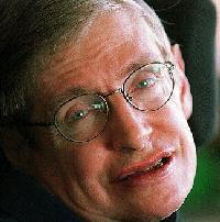 Stephen Hawking. Utsnitt av eit foto frå 2001 av  Ammar Abd-Rabbo, med løyve.