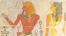 Tutmosis I and his mother Seniseneb.