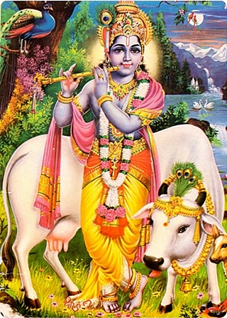 Sri Krishna as flutist