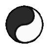 revolving yin yang symbol
